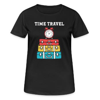 Voyage dans le temps - T-shirt respirant Femme - noir - Devant - AI Model Female 172 light (172cm)