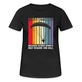 Paragliding - Frauen T-Shirt atmungsaktiv - Schwarz - Vorne - AI Model Female 172 light (172cm)