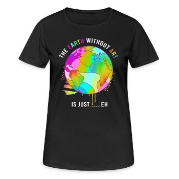 Earth Day - Frauen T-Shirt atmungsaktiv - Schwarz - Vorne - AI Model Female 172 light (172cm)