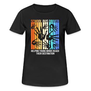 School bus, school bus driver, bus driver - Women's Breathable T-Shirt - black - Front - AI Model Female 172 light (172cm)