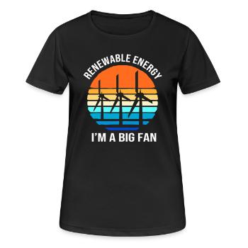 Solar Photovoltaic Solar Cell Renewable Energy - Women's Breathable T-Shirt - black - Front - AI Model Female 172 light (172cm)