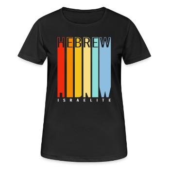 Judaïsme juif Yeshua - T-shirt respirant Femme - noir - Devant - AI Model Female 172 light (172cm)