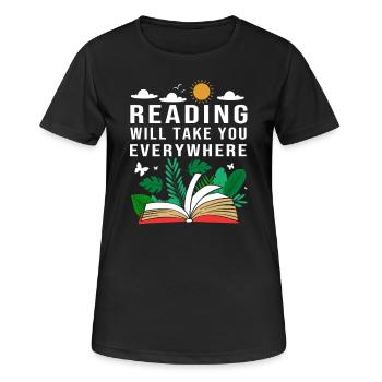 Grundschule Vorschule Grundschullehrer Lesen - Frauen T-Shirt atmungsaktiv - Schwarz - Vorne - AI Model Female 172 light (172cm)