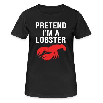 Langouste, fruits de mer, homard, homard - T-shirt respirant Femme - noir - Devant - AI Model Female 172 light (172cm)