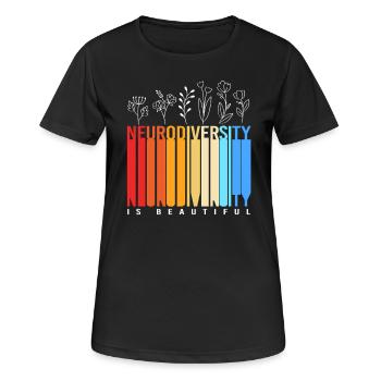 Autismus Gehirn Autist Asperger Neurodiversity - Frauen T-Shirt atmungsaktiv - Schwarz - Vorne - AI Model Female 172 light (172cm)