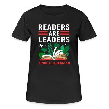 Lesen Bibliothek Leseratte - Frauen T-Shirt atmungsaktiv - Schwarz - Vorne - AI Model Female 172 light (172cm)