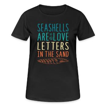 Shell collector shell - Women's Breathable T-Shirt - black - Front - AI Model Female 172 light (172cm)