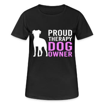 Thérapeute Thérapie canine Thérapie canine Dresseur de chiens - T-shirt respirant Femme - noir - Devant - AI Model Female 172 light (172cm)