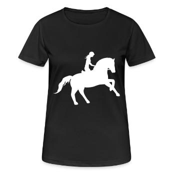 Equestrian elegance - Women's Breathable T-Shirt - black - Front - AI Model Female 172 light (172cm)