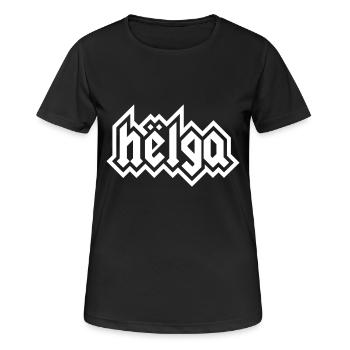 Helga - Frauen T-Shirt atmungsaktiv - Schwarz - Vorne - AI Model Female 172 light (172cm)