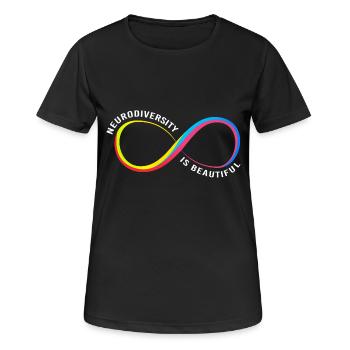 Autismus Gehirn Autist Asperger Neurodiversity - Frauen T-Shirt atmungsaktiv - Schwarz - Vorne - AI Model Female 172 light (172cm)
