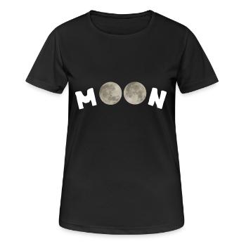 lune - T-shirt respirant Femme - noir - Devant - AI Model Female 172 light (172cm)