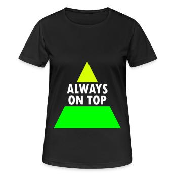 Always on top (geteiltes Dreieck) - Frauen T-Shirt atmungsaktiv - Schwarz - Vorne - AI Model Female 172 light (172cm)