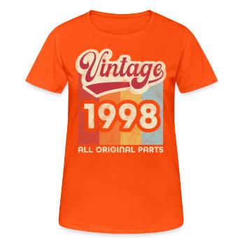 Jahrgang 1998 - Frauen T-Shirt atmungsaktiv - Neonorange - Vorne - AI Model Female 172 dark (172cm)
