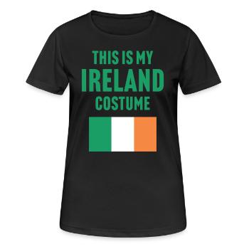 C’est mon costume d’Irlande - T-shirt respirant Femme - noir - Devant - AI Model Female 172 light (172cm)