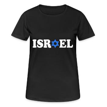 Israel - T-shirt respirant Femme - noir - Devant - AI Model Female 172 light (172cm)