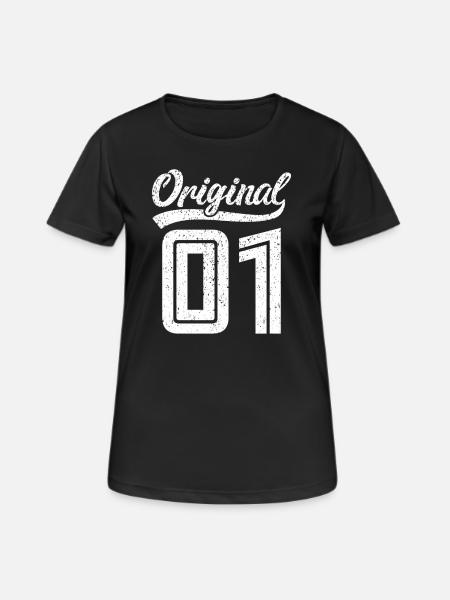 2001 Original 01 geboren 2001 - Frauen T-Shirt atmungsaktiv - Schwarz