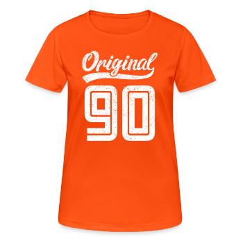 1990 Original 90 born 1990 - Women's Breathable T-Shirt - neon orange - Front - AI Model Female 172 dark (172cm)