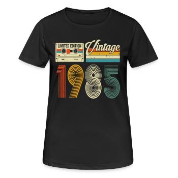 vintage 1985 limited edition 40Th Birthday - Women's Breathable T-Shirt - black - Front - AI Model Female 172 light (172cm)