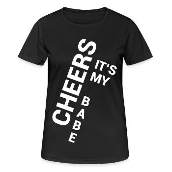 My Babe - Frauen T-Shirt atmungsaktiv - Schwarz - Vorne - AI Model Female 172 light (172cm)