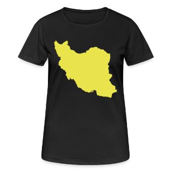 Iran - T-shirt respirant Femme - noir - Devant - AI Model Female 172 light (172cm)