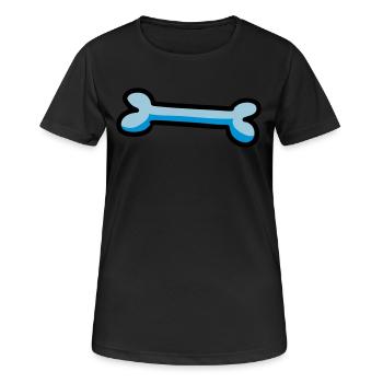 Bunter Knochen Hundeknochen Geschenkidee Hund - Frauen T-Shirt atmungsaktiv - Schwarz - Vorne - AI Model Female 172 light (172cm)