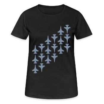 Fighter Jets - Women's Breathable T-Shirt - black - Front - AI Model Female 172 light (172cm)