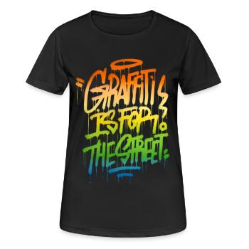 graffiti - is for the Street - Women's Breathable T-Shirt - black - Front - AI Model Female 172 light (172cm)