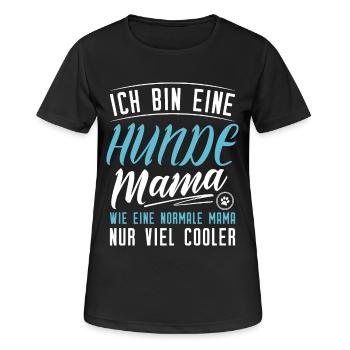 Hunde Mama T-Shirt - Hunde Mamas sind cooler - Frauen T-Shirt atmungsaktiv - Schwarz - Vorne - AI Model Female 172 light (172cm)