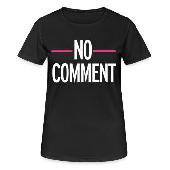 No Comment - T-shirt respirant Femme - noir - Devant - AI Model Female 172 light (172cm)