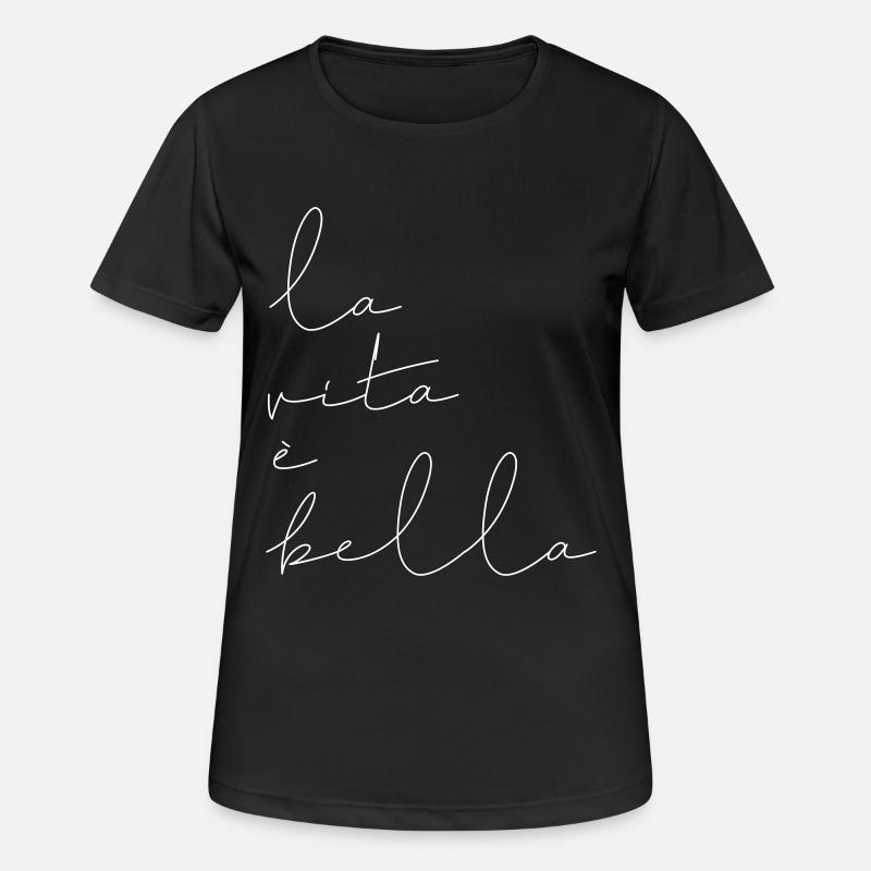 La vita è bella - Women's Breathable T-Shirt - black
