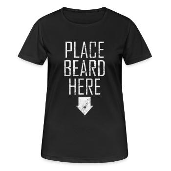 Place Beard Here Bara hipster - T-shirt respirant Femme - noir - Devant - AI Model Female 172 light (172cm)