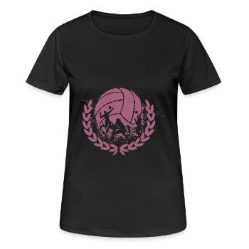volleyball - Women's Breathable T-Shirt - black - Front - AI Model Female 172 light (172cm)