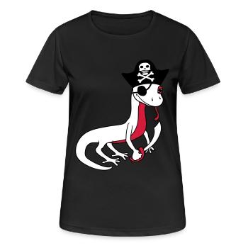 pirat seeraeuber kapitaen matrose seebaer schiff b - Frauen T-Shirt atmungsaktiv - Schwarz - Vorne - AI Model Female 172 light (172cm)