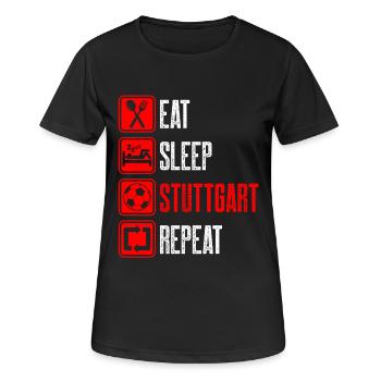 Repeat Stuttgart - Women's Breathable T-Shirt - black - Front - AI Model Female 172 light (172cm)