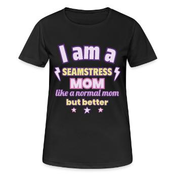 Dressmaker Mom, Mother's Day Gift, Sewing - Women's Breathable T-Shirt - black - Front - AI Model Female 172 light (172cm)