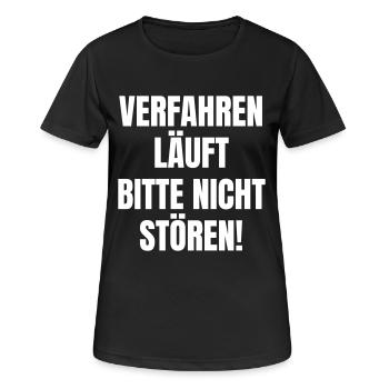 La procédure est en cours, veuillez ne pas déranger. - T-shirt respirant Femme - noir - Devant - AI Model Female 172 light (172cm)