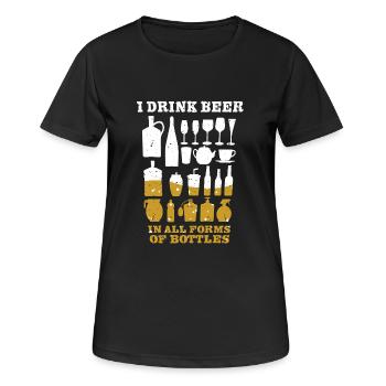 Beer lovers - Women's Breathable T-Shirt - black - Front - AI Model Female 172 light (172cm)