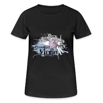 shirt de princesse licorne récolement gris bleu vierge - T-shirt respirant Femme - noir - Devant - AI Model Female 172 light (172cm)