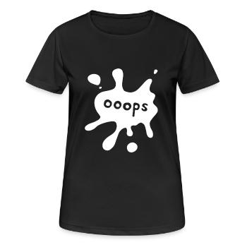 Spot ooops white - Women's Breathable T-Shirt - black - Front - AI Model Female 172 light (172cm)