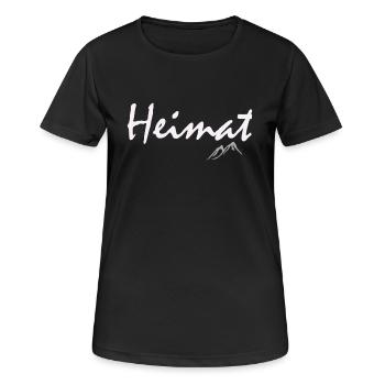 Heimat - in den Bergen - Frauen T-Shirt atmungsaktiv - Schwarz - Vorne - AI Model Female 172 light (172cm)