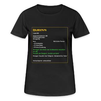 Legendärer Heldenpapa Legendär Papa Vater Eltern - Frauen T-Shirt atmungsaktiv - Schwarz - Vorne - AI Model Female 172 light (172cm)