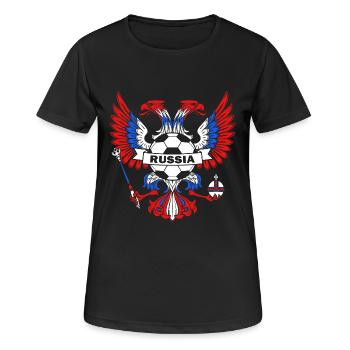 Russland Flagge Moskau Putin Nation russisch - Frauen T-Shirt atmungsaktiv - Schwarz - Vorne - AI Model Female 172 light (172cm)