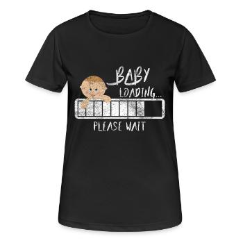 Geschenk Schwangere Frau Schwanger Schwangerschaft - Frauen T-Shirt atmungsaktiv - Schwarz - Vorne - AI Model Female 172 light (172cm)