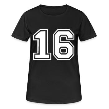 16 - T-shirt respirant Femme - noir - Devant - AI Model Female 172 light (172cm)