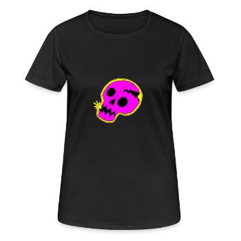 Crâne pourpre - T-shirt respirant Femme - noir - Devant - AI Model Female 172 light (172cm)