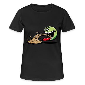 Kotzbrocken (PNG) - Frauen T-Shirt atmungsaktiv - Schwarz - Vorne - AI Model Female 172 light (172cm)