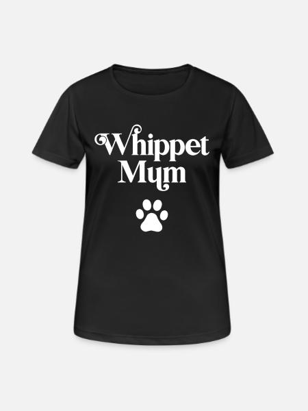 Whippet Mum - Women's Breathable T-Shirt - black