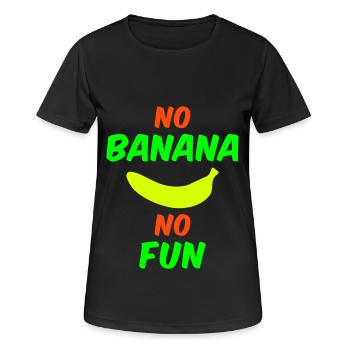 Pas de banane pas de plaisir (banane) - T-shirt respirant Femme - noir - Devant - AI Model Female 172 light (172cm)