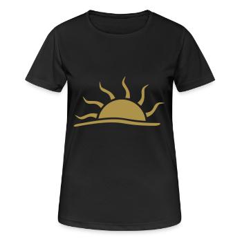SUN RISE - Sunrise - Women's Breathable T-Shirt - black - Front - AI Model Female 172 light (172cm)